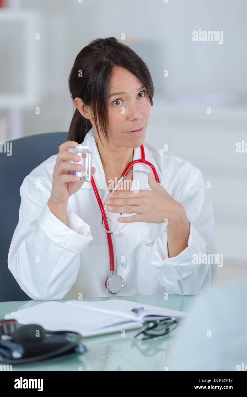 showing the medical container Stock Photo - Alamy