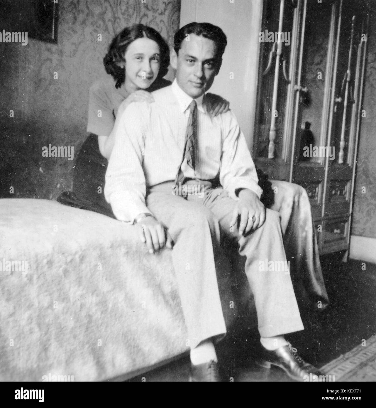 Double portrait couple Black and White Stock Photos Images Alamy