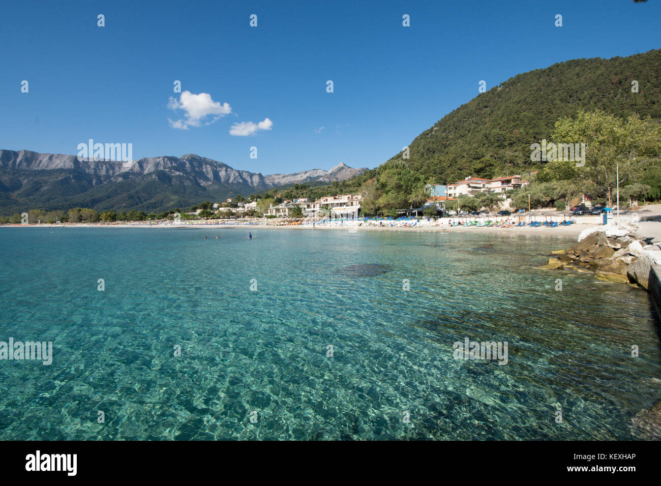 Golden Beach Chrysi Ammoudia Thassos Greece Greek Island Stock