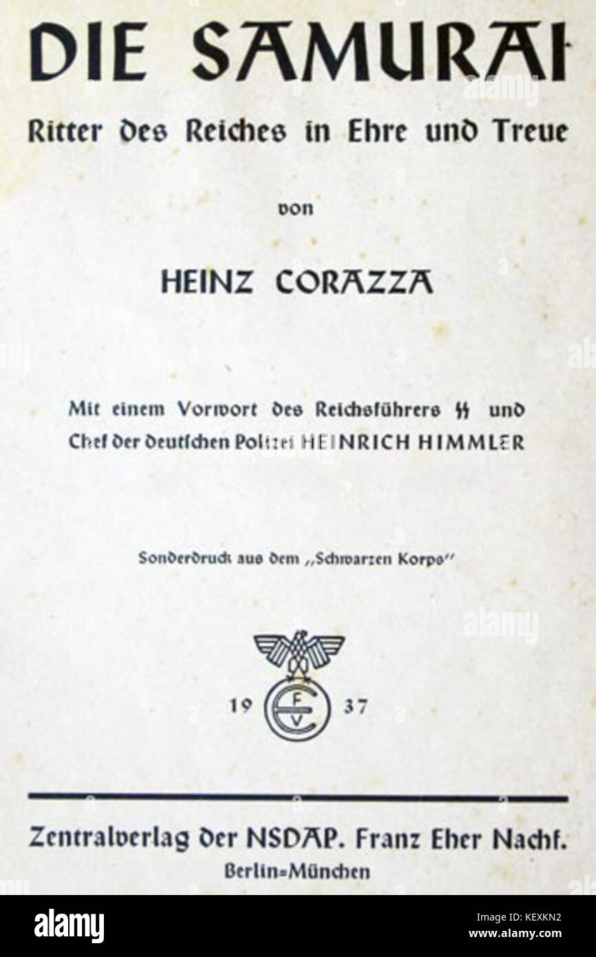 Die Samurai   Ritter Des Reiches in Ehre und Treue, von Heinz Corazza (1937) Stock Photo