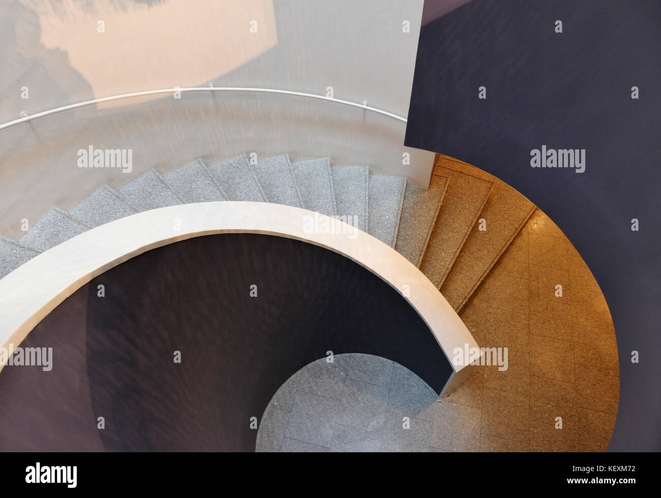 Spiral staircase of the Centro Cultural de Belém. Lisbon, Portugal Stock Photo