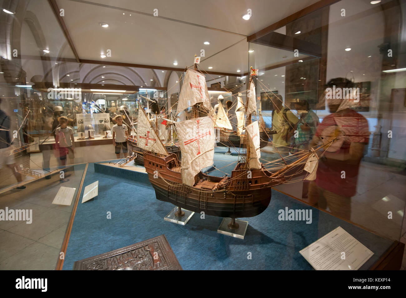 Nau São Gabriel, belonging to the fleet of Vasco da Gama, discoverer of the maritime way to India. Museu da Marinha, Lisbon. Portugal Stock Photo