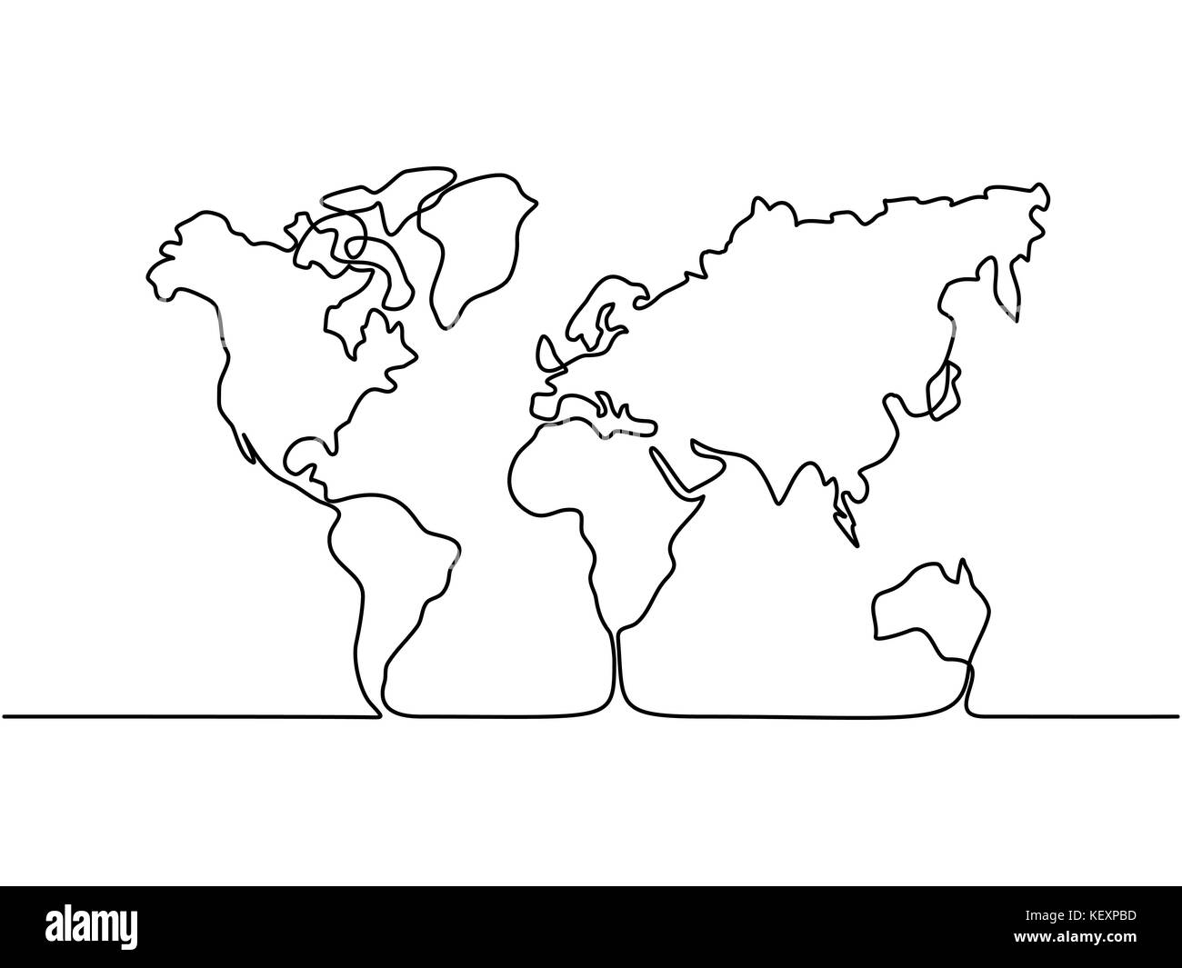 Map of the Earth Stock Vector
