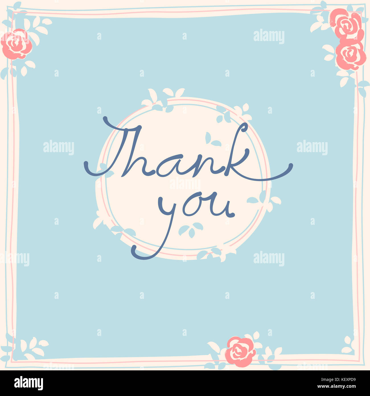 Thank you card design template. Simple greeting card elegant note In Thank You Note Card Template