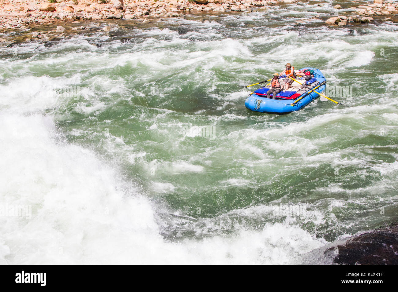 White water river rafting Grand Canyon. Colorado Stock Photo Alamy
