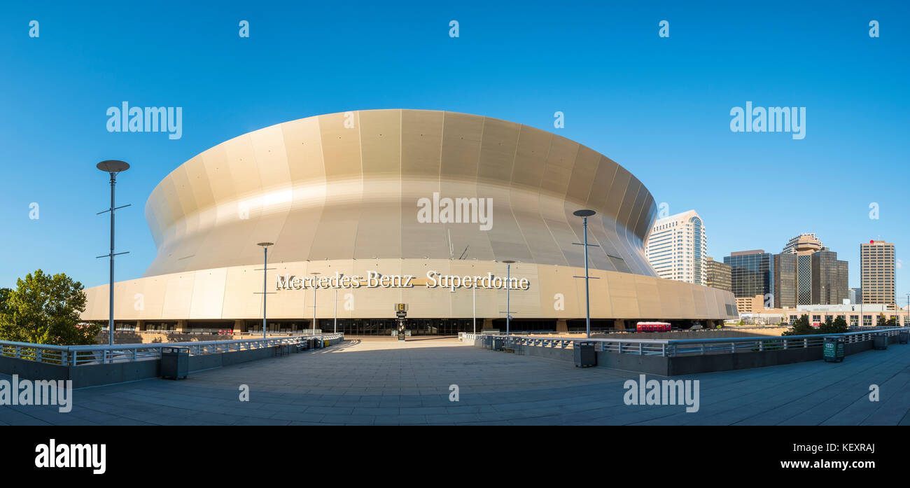 United States, Louisiana, New Orleans. Mercedez Benz Superdome, home of the New Orleans Saints football team. Stock Photo