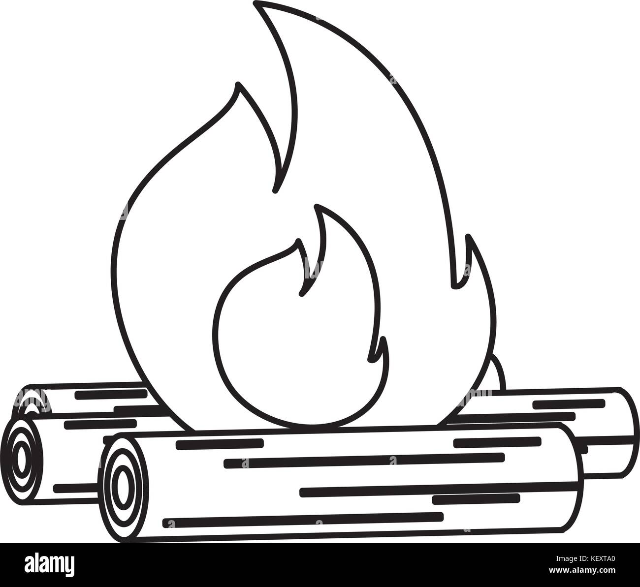 bonfire icon over white background vector illustration Stock Vector ...