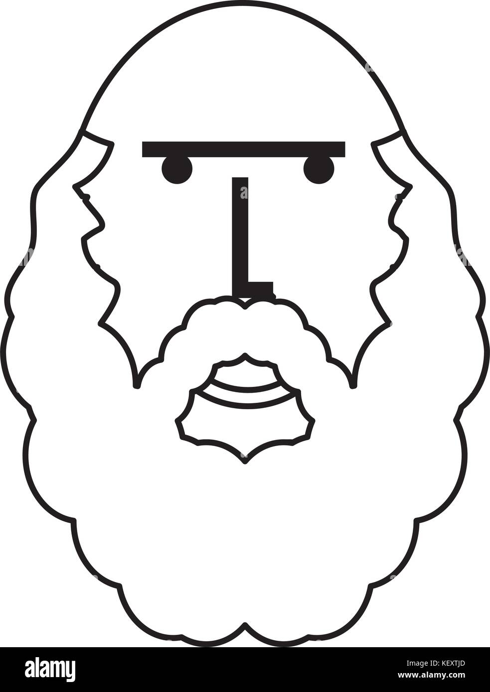 Cartoon Old Man Icon Over White Background Vector Illustration