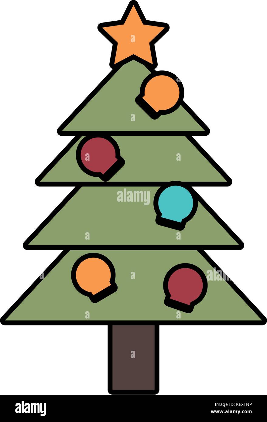 christmas tree icon over white background vector illustration Stock ...