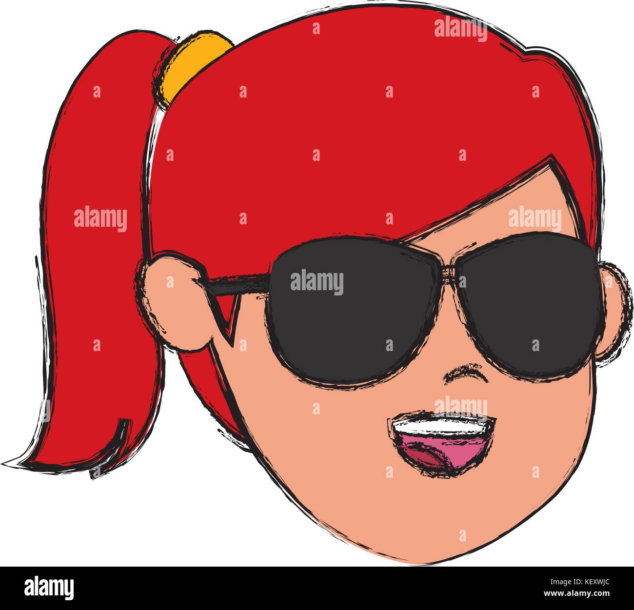 Cartoon Face With Sunglasses Stock Photos & Cartoon Face With