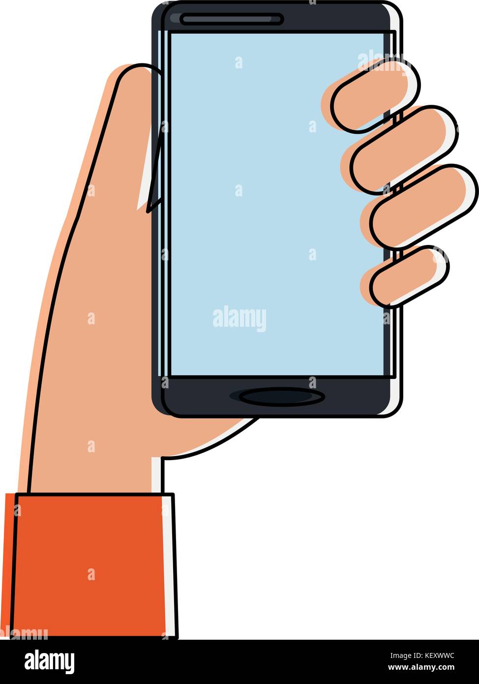 hand holding smartphone icon image Stock Vector Image & Art - Alamy