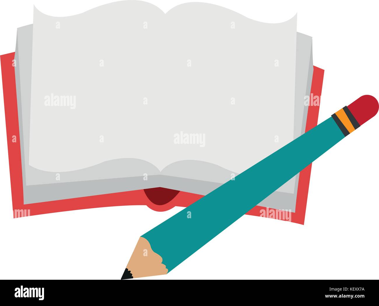 Blank pages pencil in Stock Vector Images - Alamy