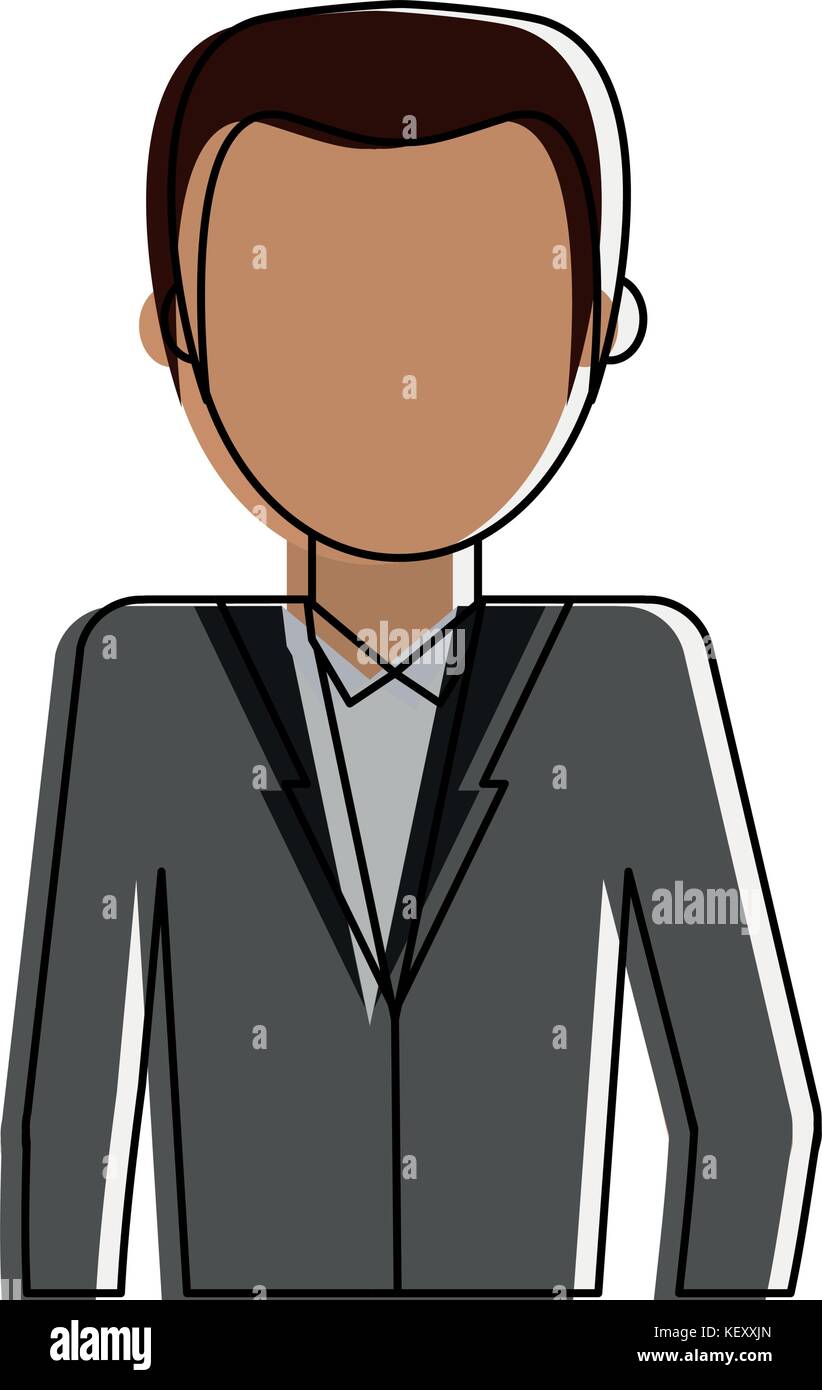 man with blazer avatar portrait icon image  Stock Vector