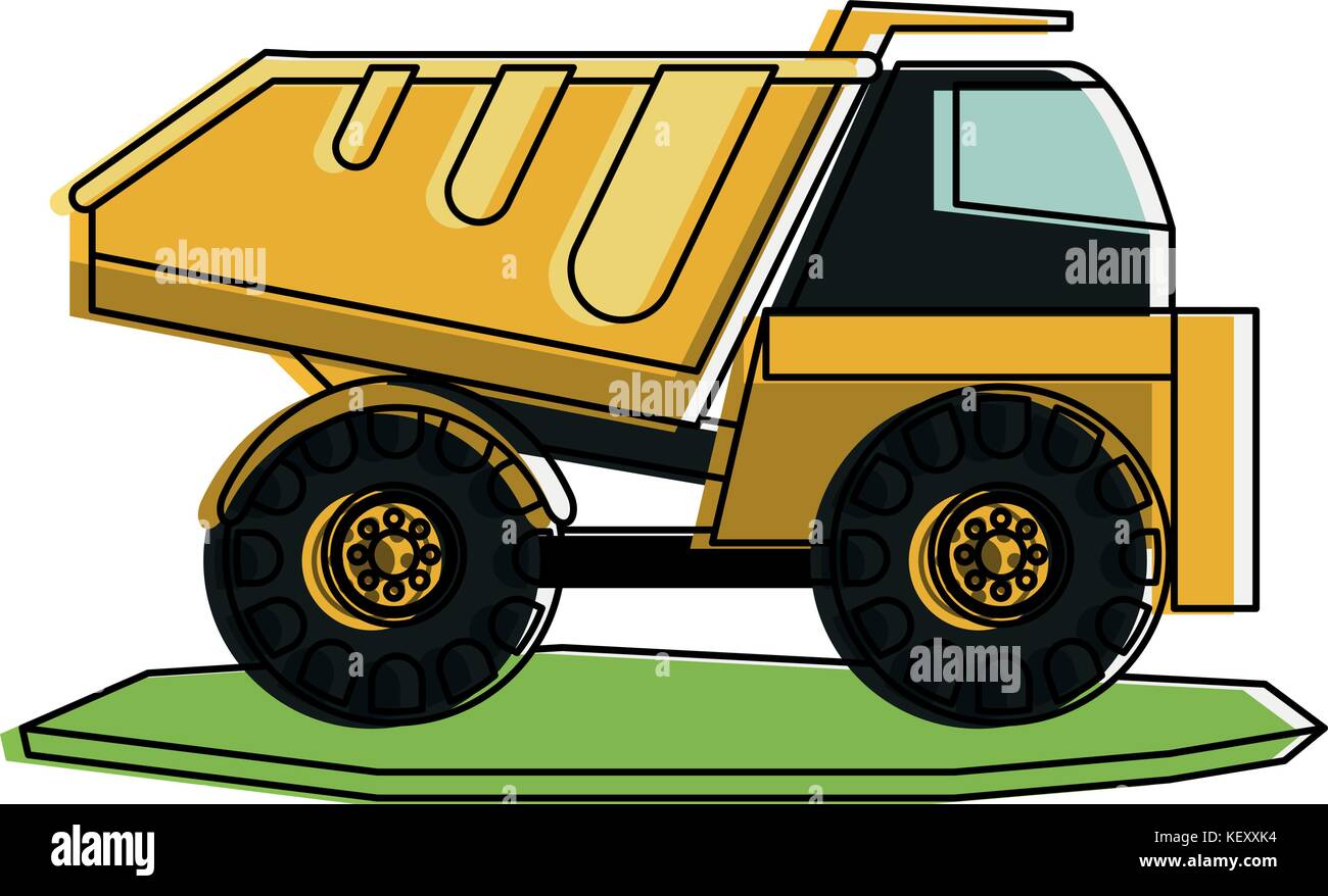 dump truck heavy machinery construction icon image Stock Vector Image ...