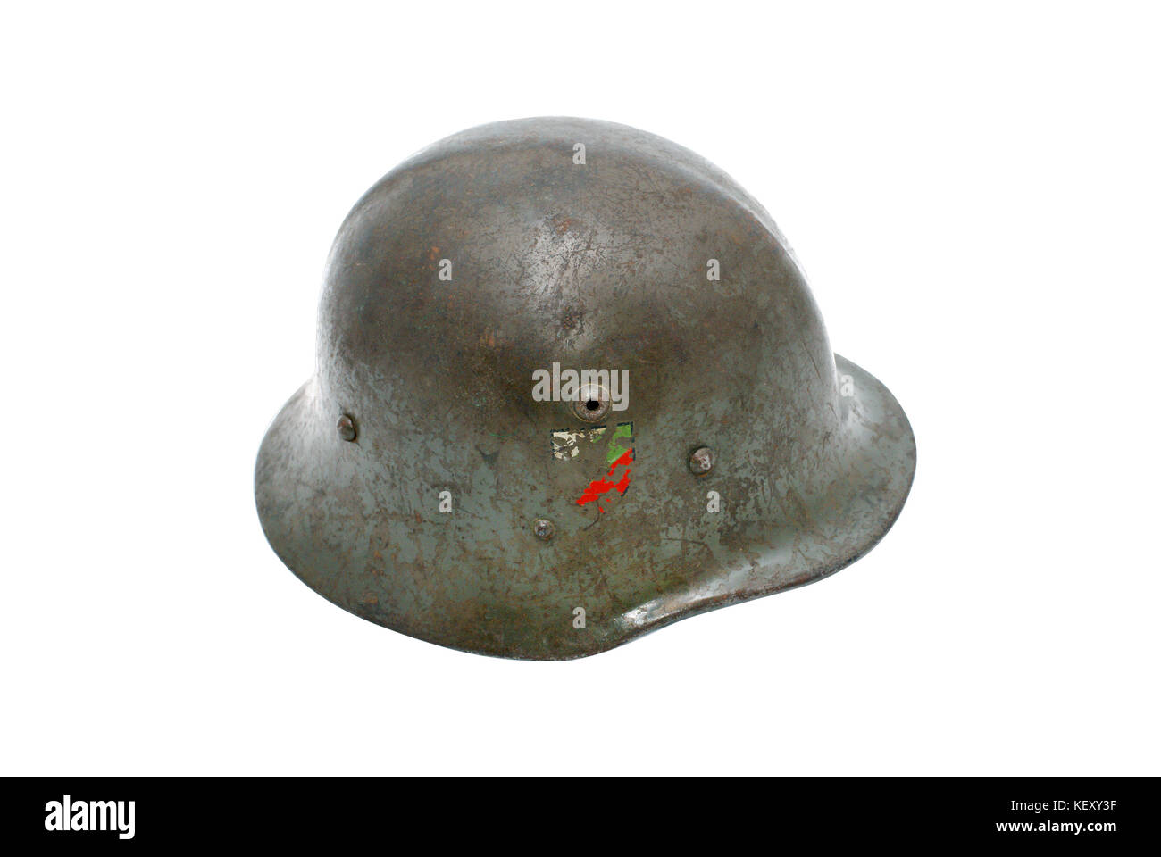 Bulgaria at the WWII Bulgarian battle helmet. (M36)(1936). Bulgarian  standard battle helmet during the Second World Two (were three types -  A,B,C,). P Stock Photo - Alamy