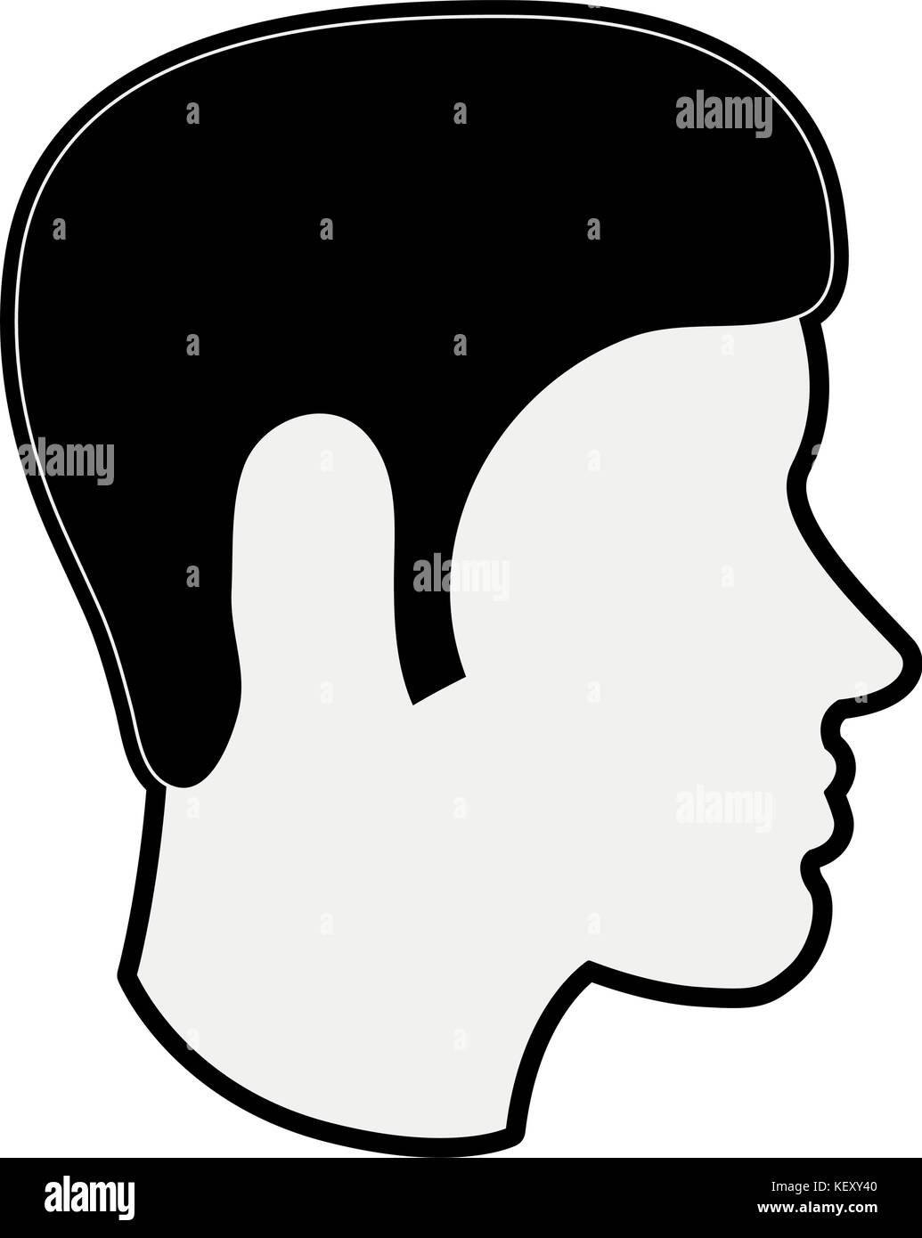 man avatar head sideview icon image Stock Vector Image & Art - Alamy