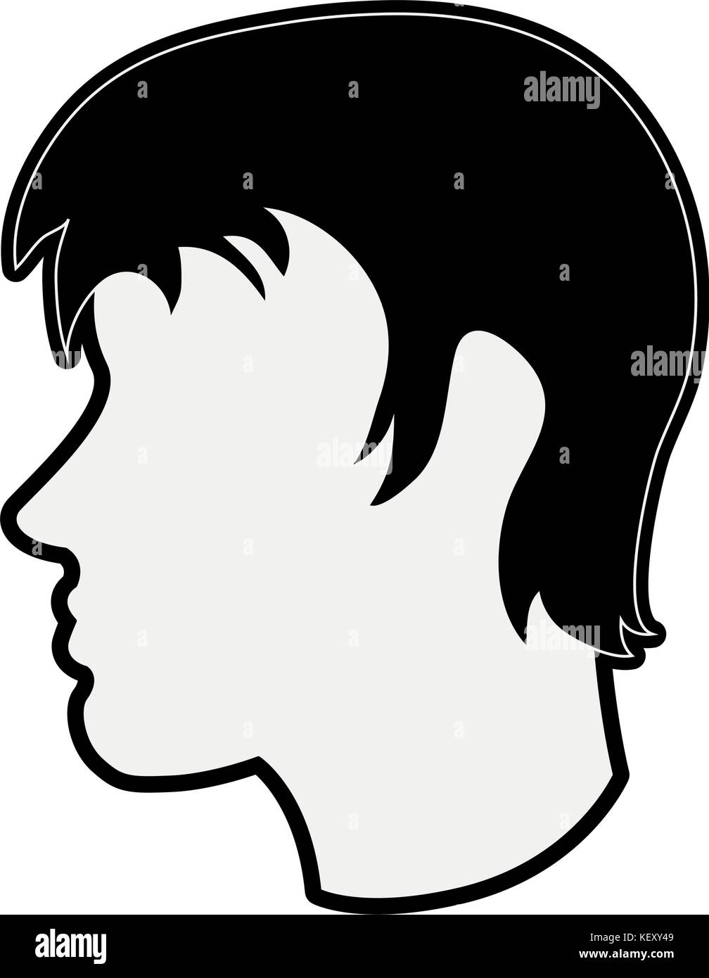man avatar head sideview icon image Stock Vector Image & Art - Alamy