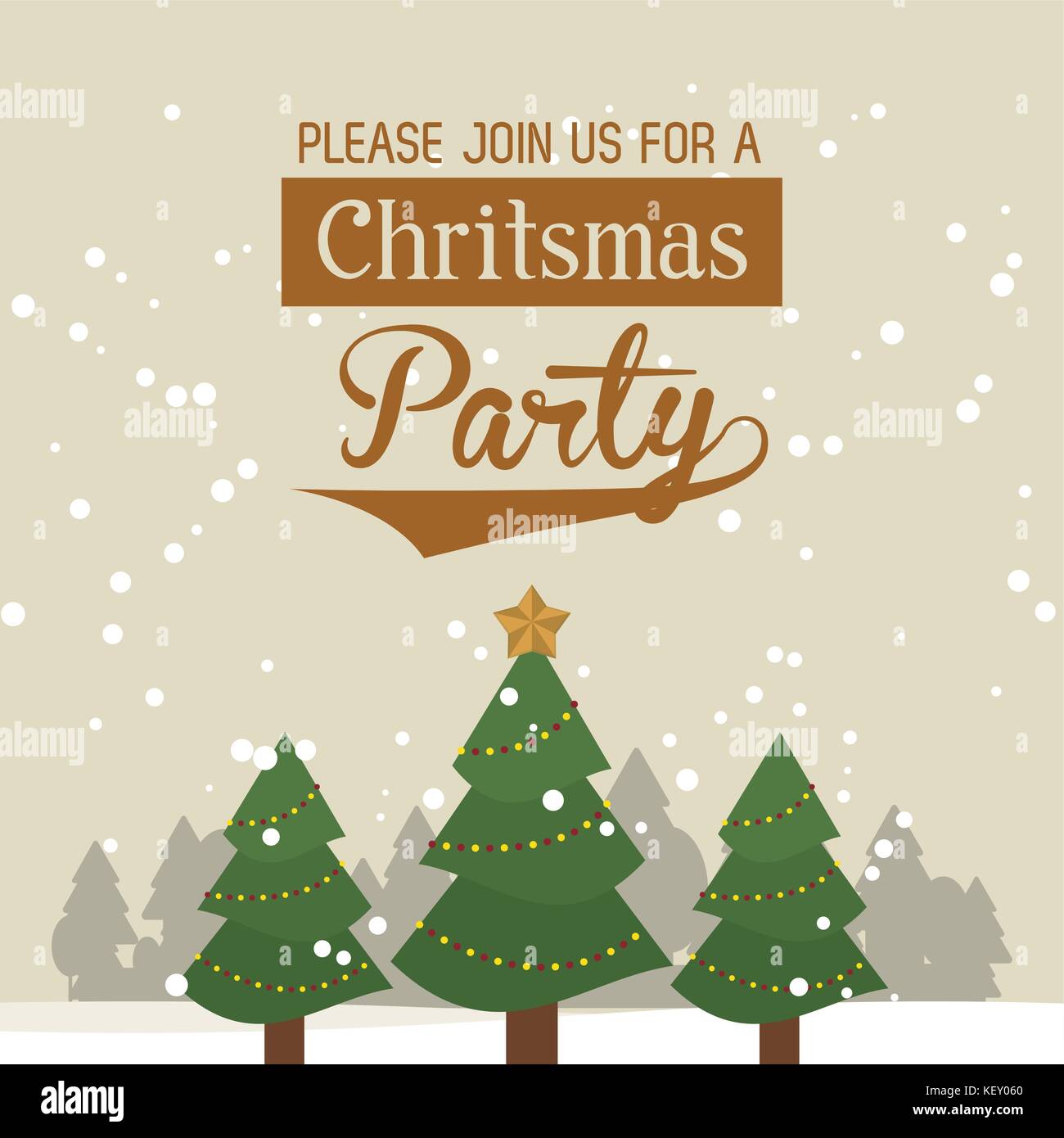 Christmas part invitation card Stock Vector Image & Art - Alamy