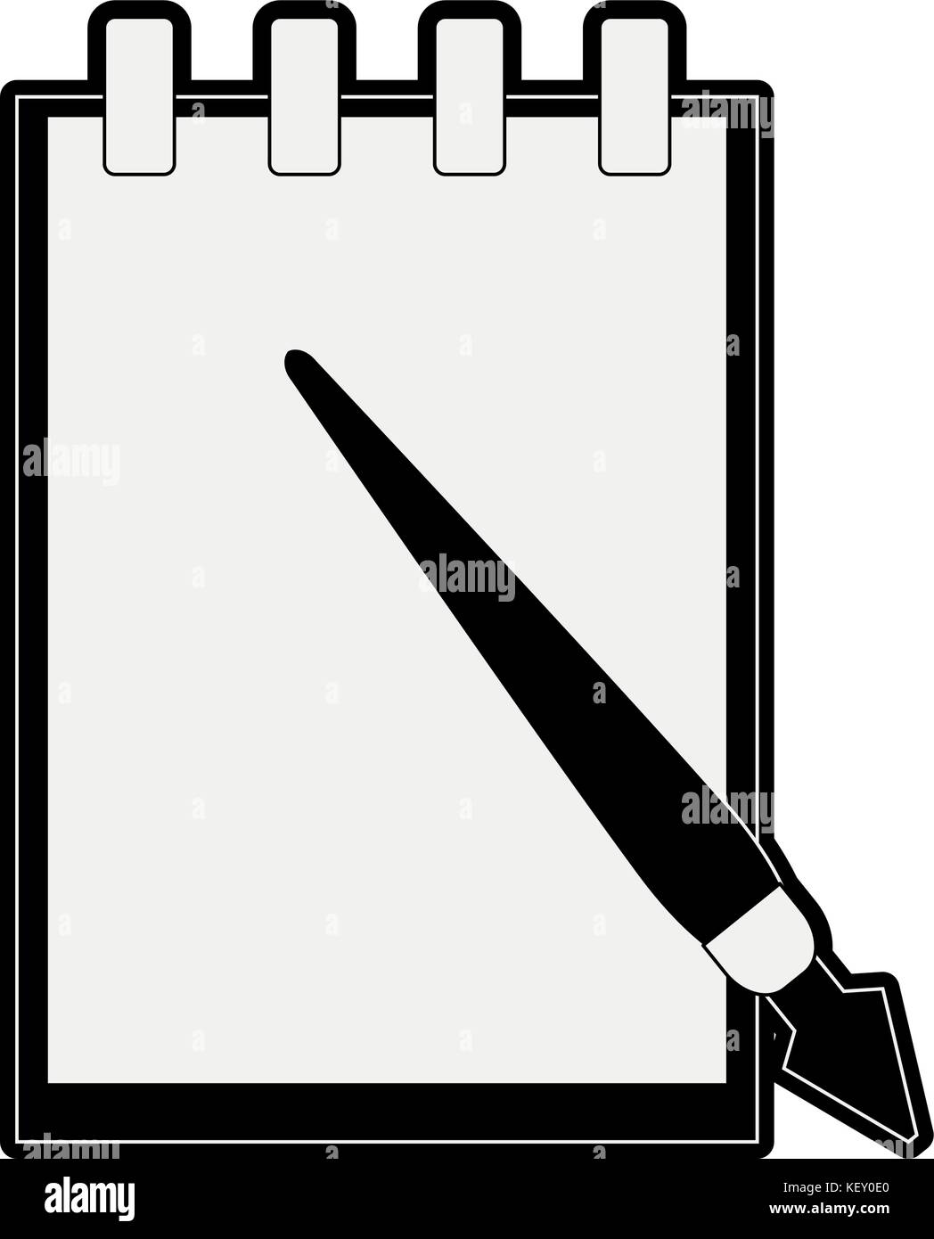 notepad with fountain pen icon image Stock Vector Image & Art - Alamy
