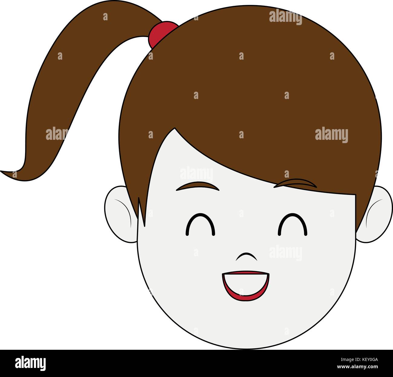 Happy girl cartoon Stock Vector Image & Art - Alamy