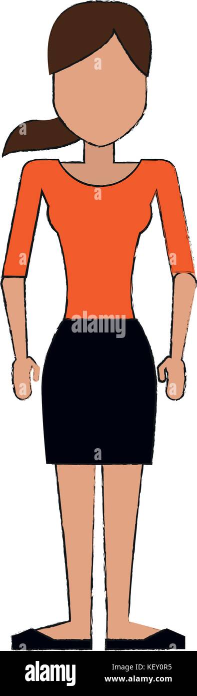 Female avatar pencil hi-res stock photography and images - Alamy