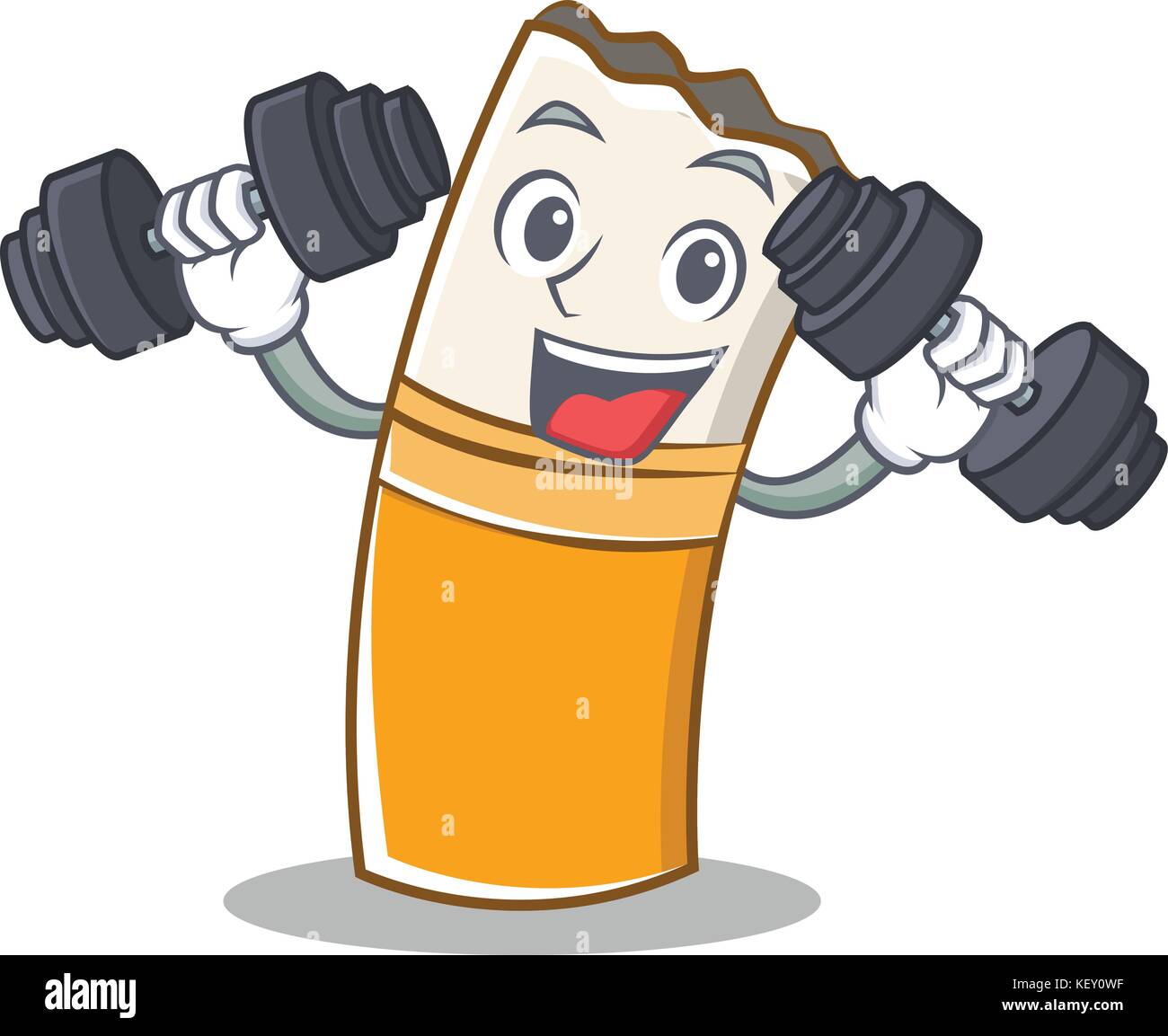 Fitness cigarette character cartoon style Stock Vector Image & Art