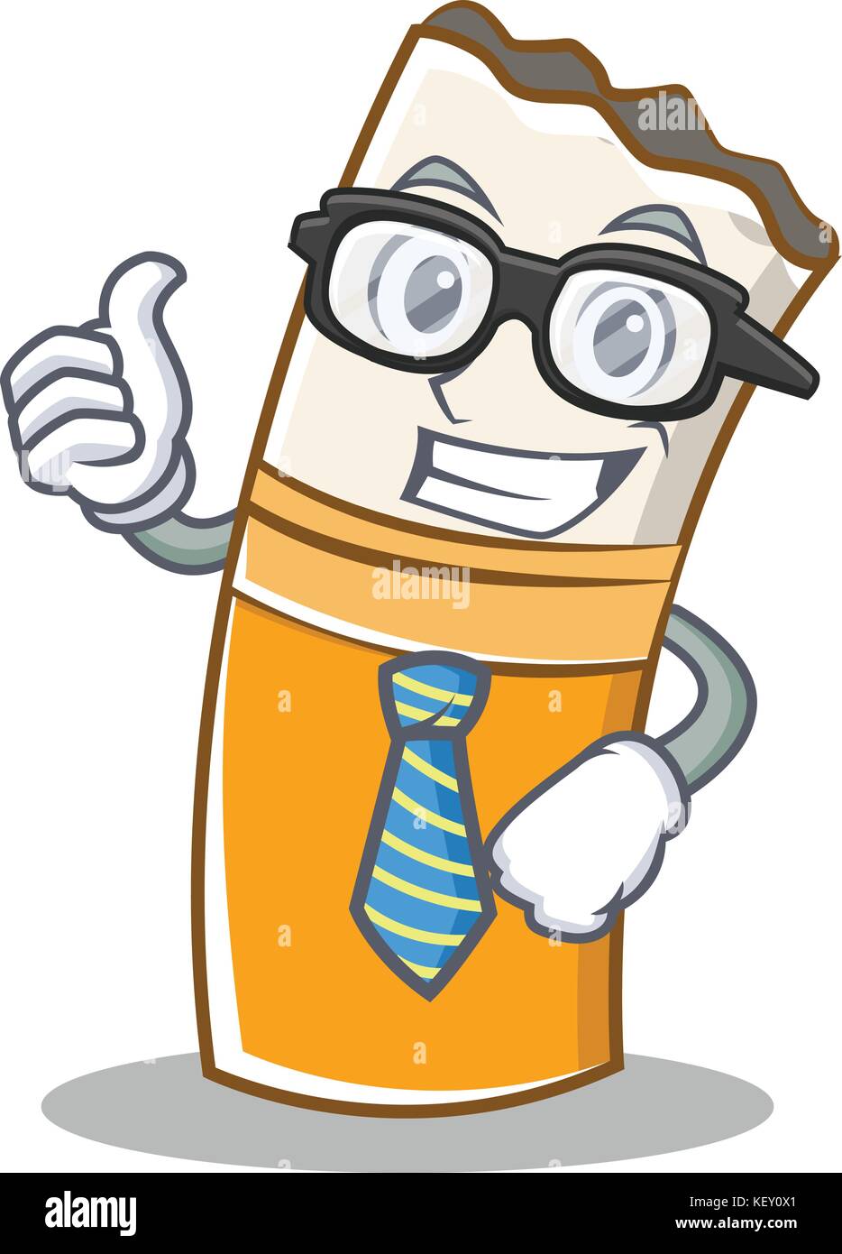 Businessman cigarette character cartoon style Stock Vector Image & Art
