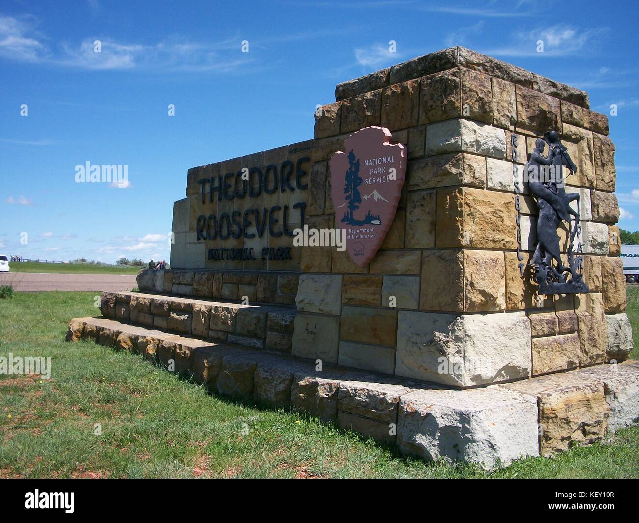 Theodore Roosevelt National Park Monument in North Dakota rest area off