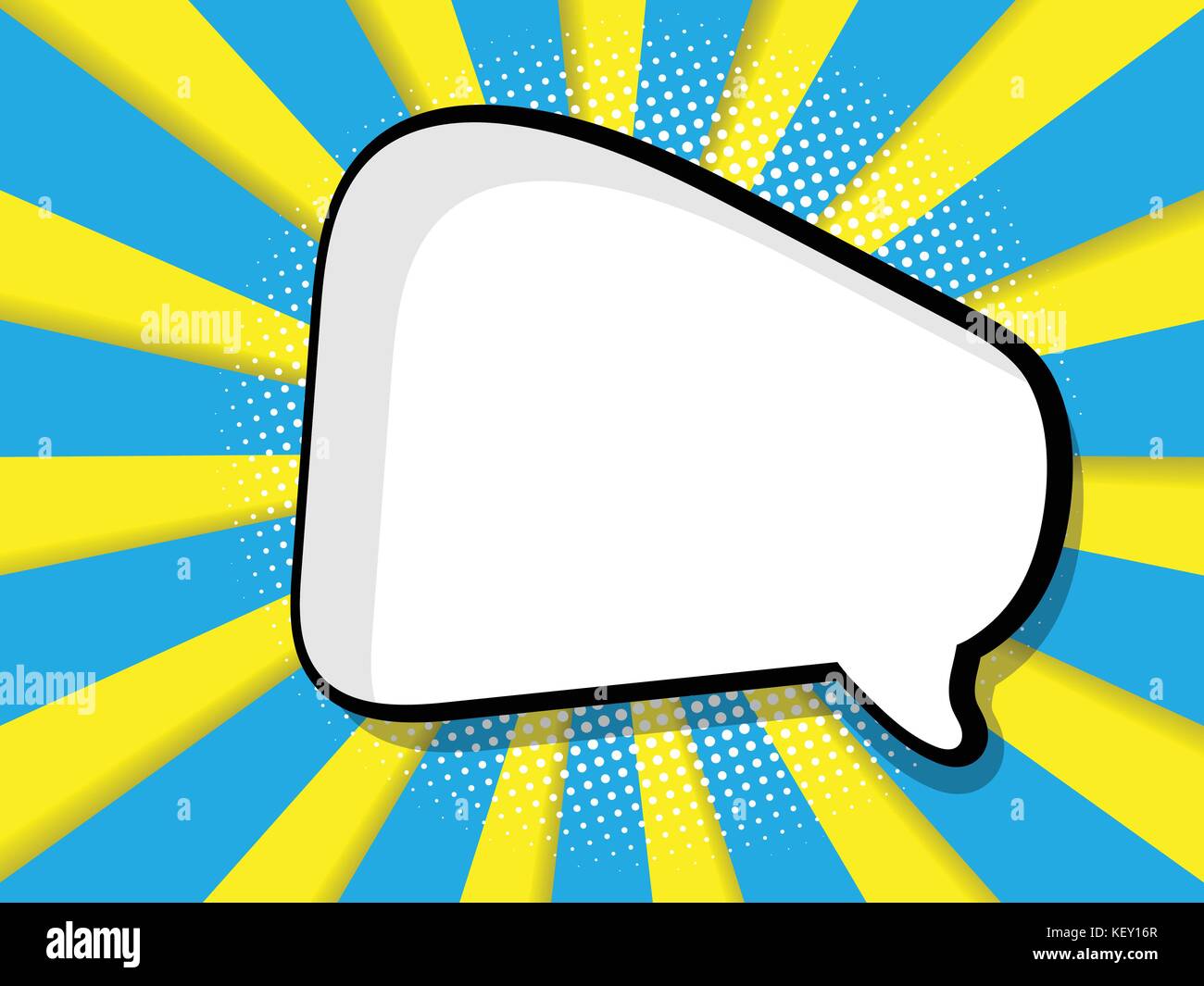 abstract blank speech bubble comic book, pop art background vector ...