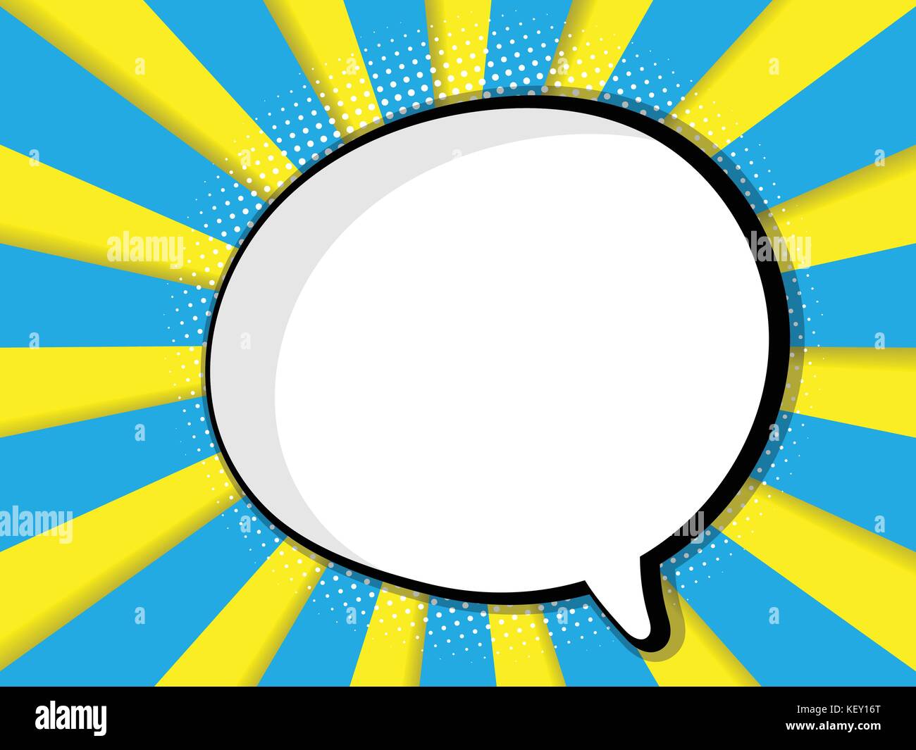 abstract blank speech bubble comic book, pop art background vector ...