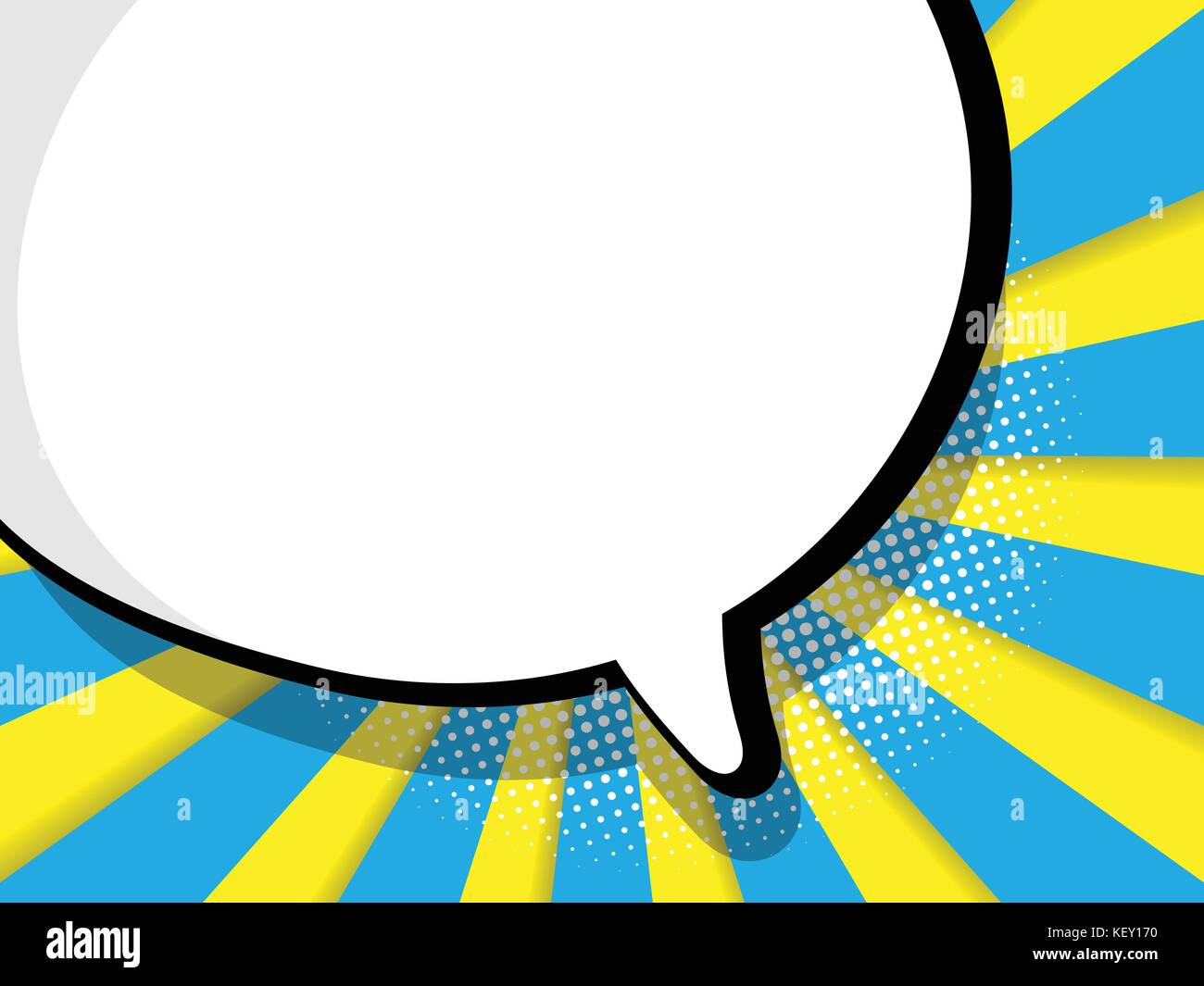 abstract blank speech bubble comic book, pop art background vector ...