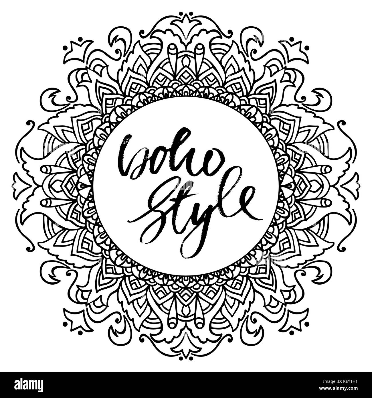 Wild heart lettering boho inspirational Royalty Free Vector