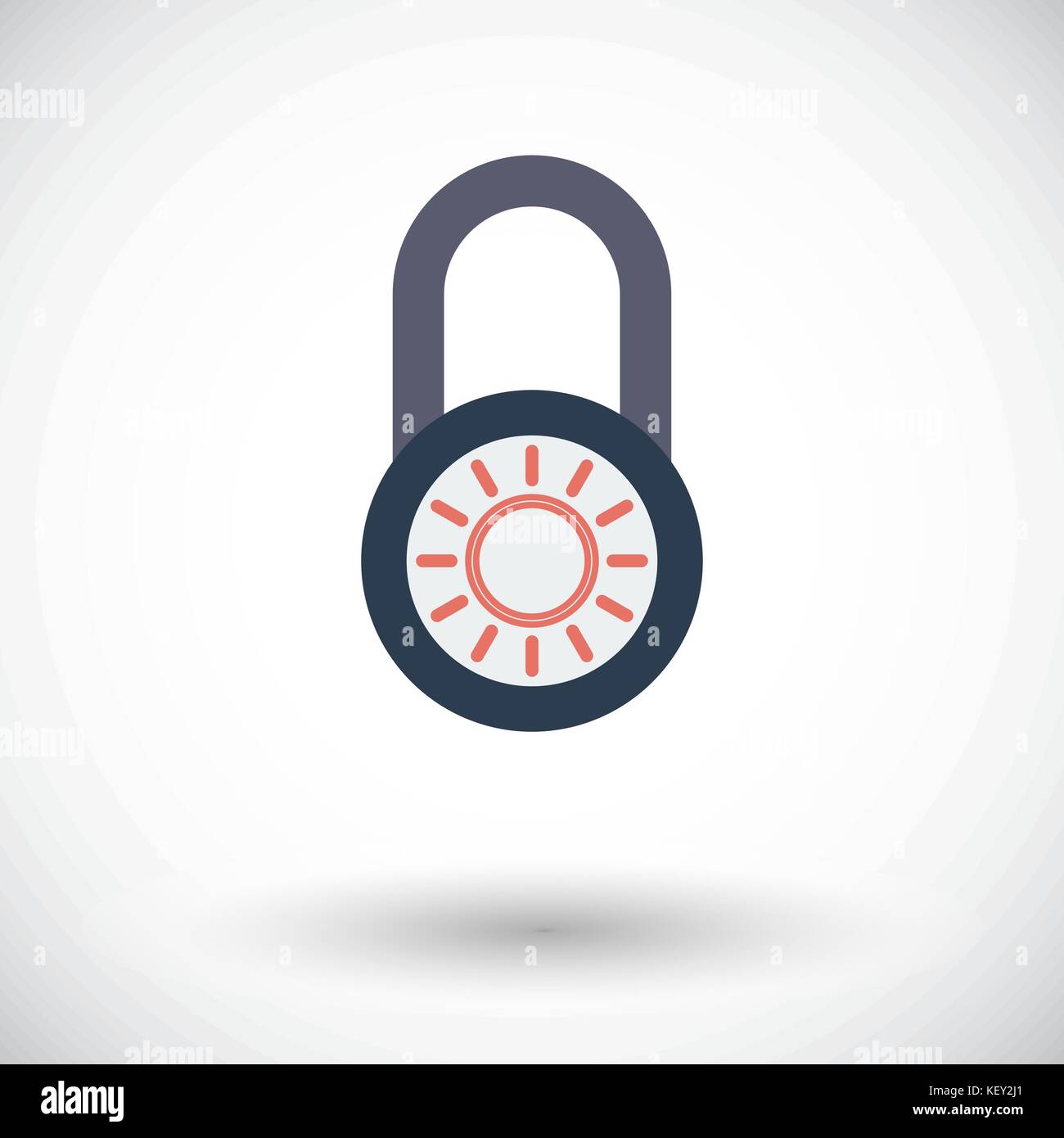 Lock. Single flat icon on white background. Vector illustration Stock ...