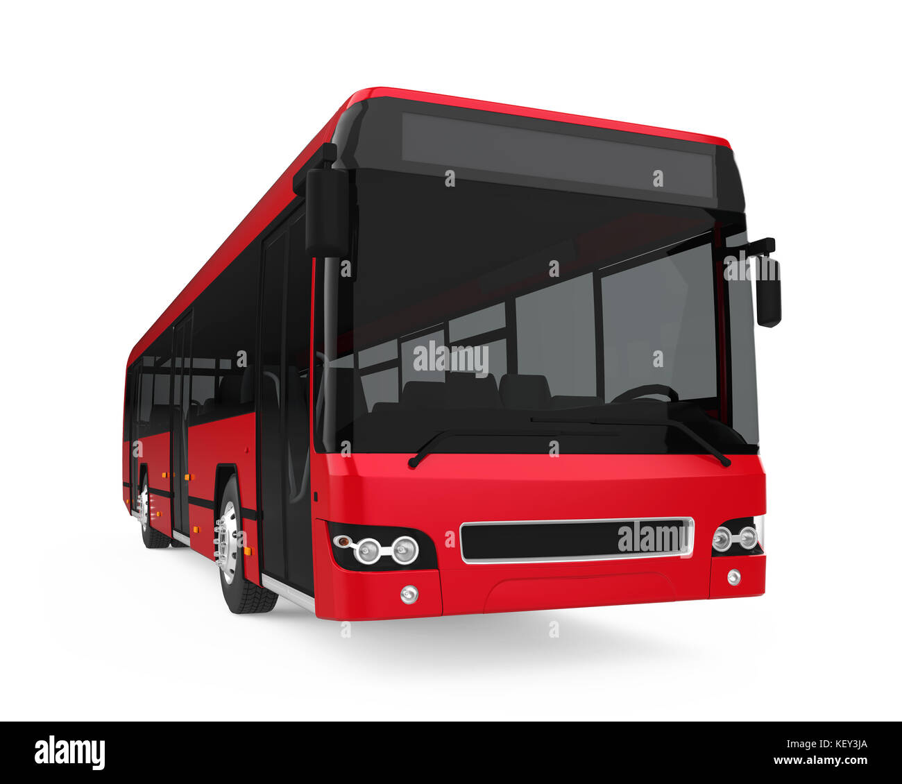 City Bus Isolated Stock Photo