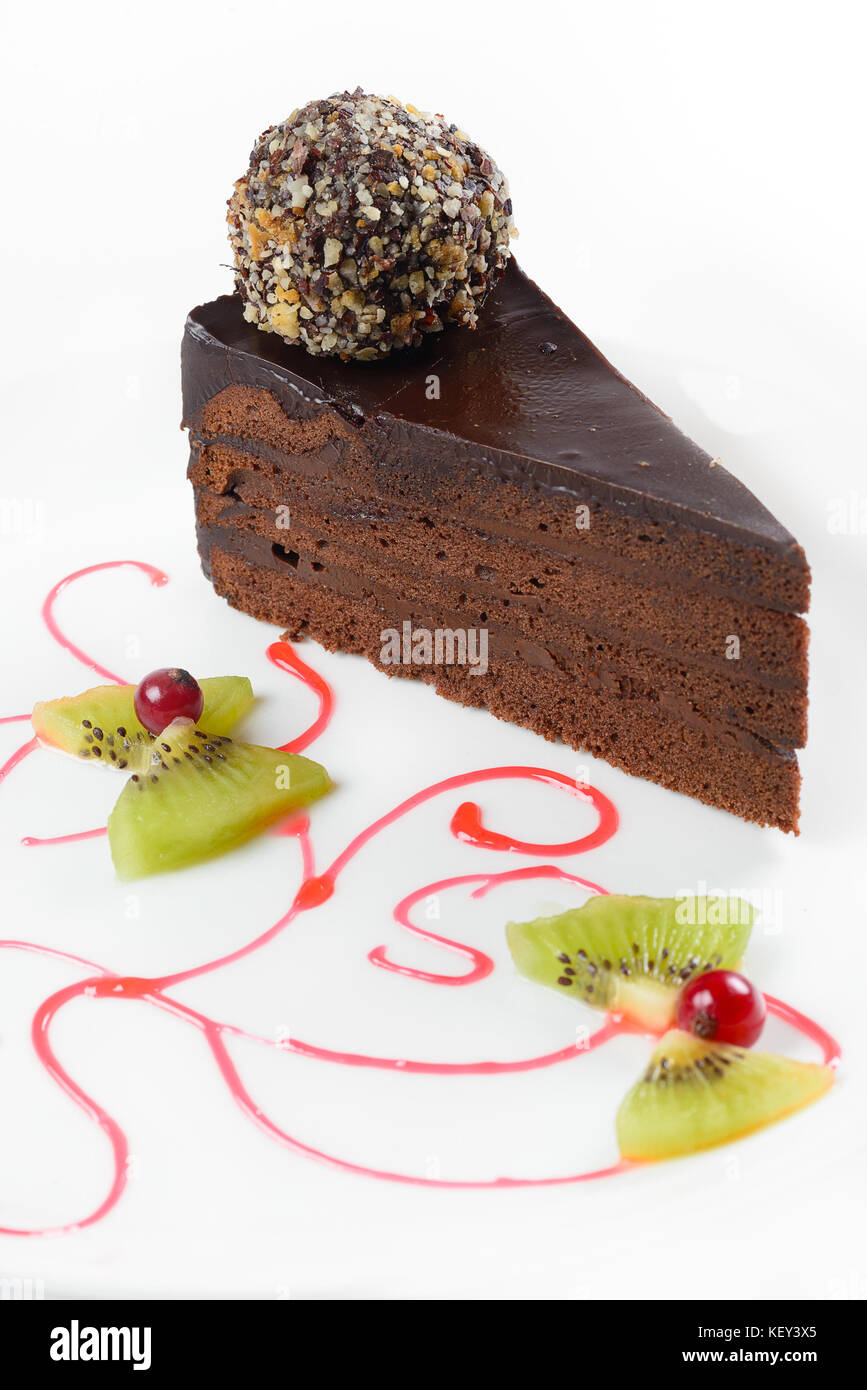 Chocolate brownie cake Stock Photo