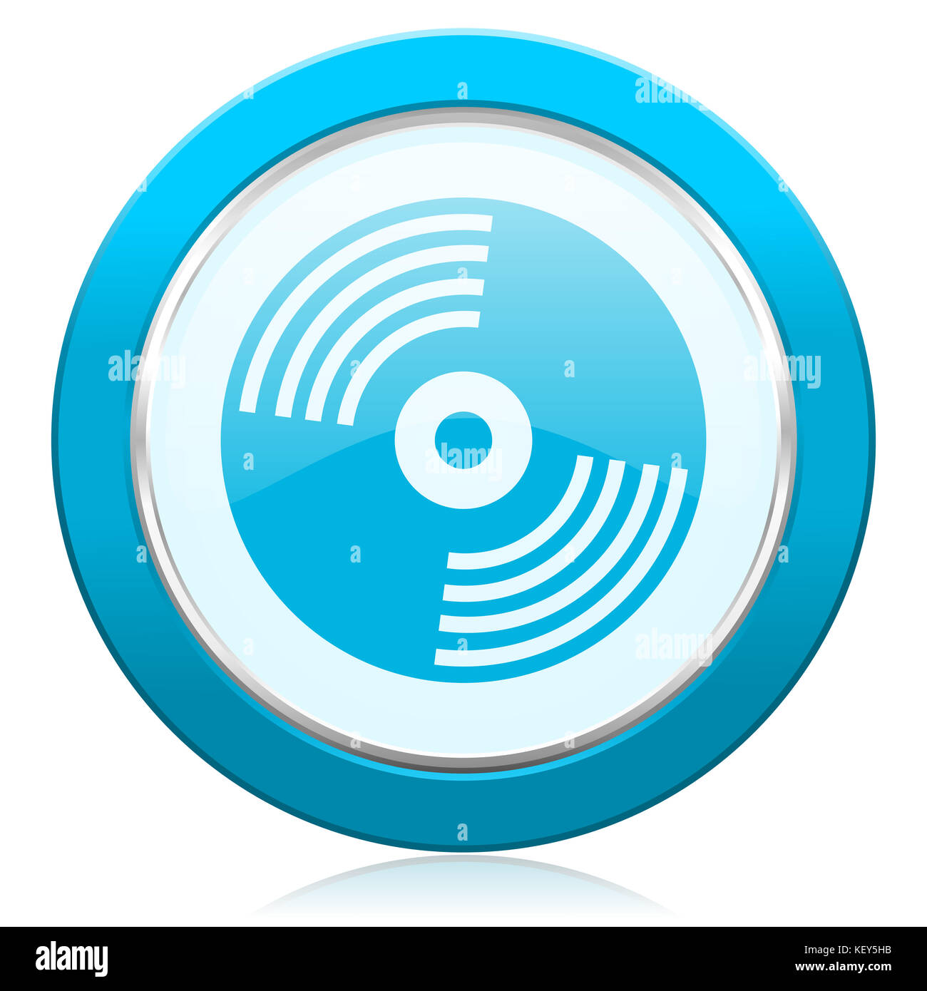 Blue vinyl player disk icon hi-res stock photography and images - Alamy