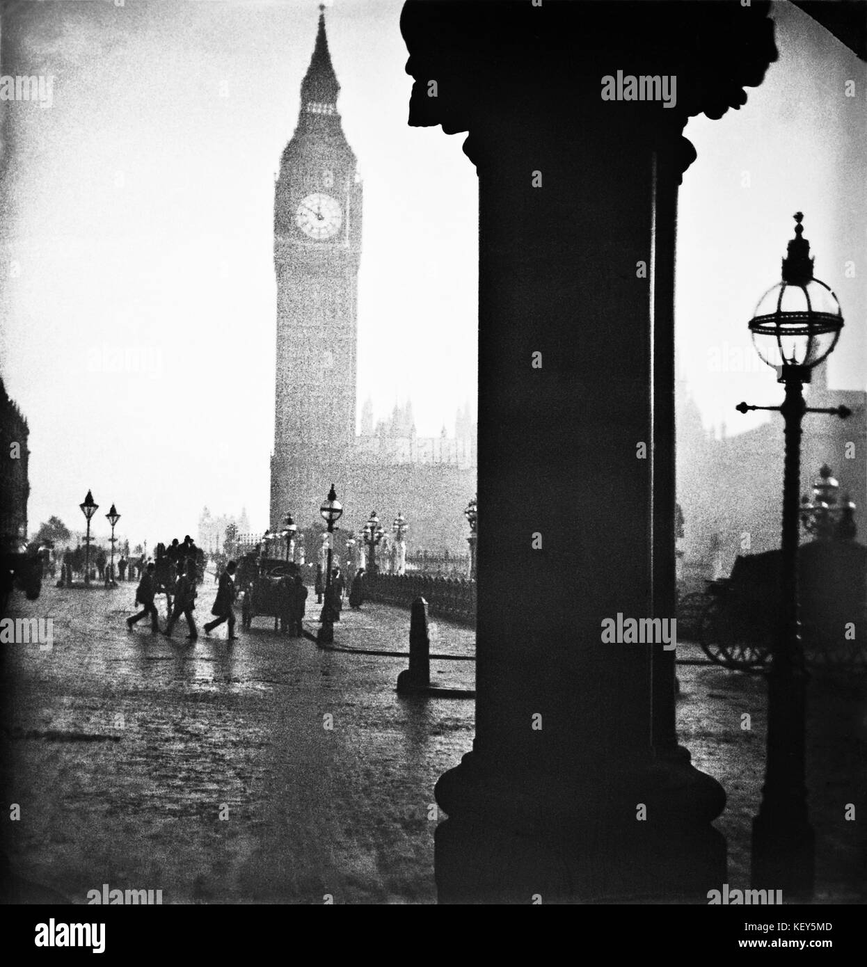 London United Kingdom England in 1900.  Black and white city and village scenes including the Thames Stock Photo