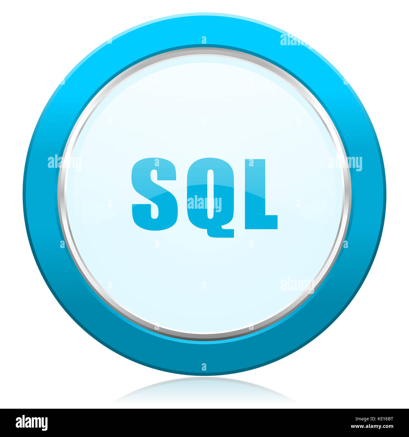 Sql icon blue website button hi-res stock photography and images - Alamy