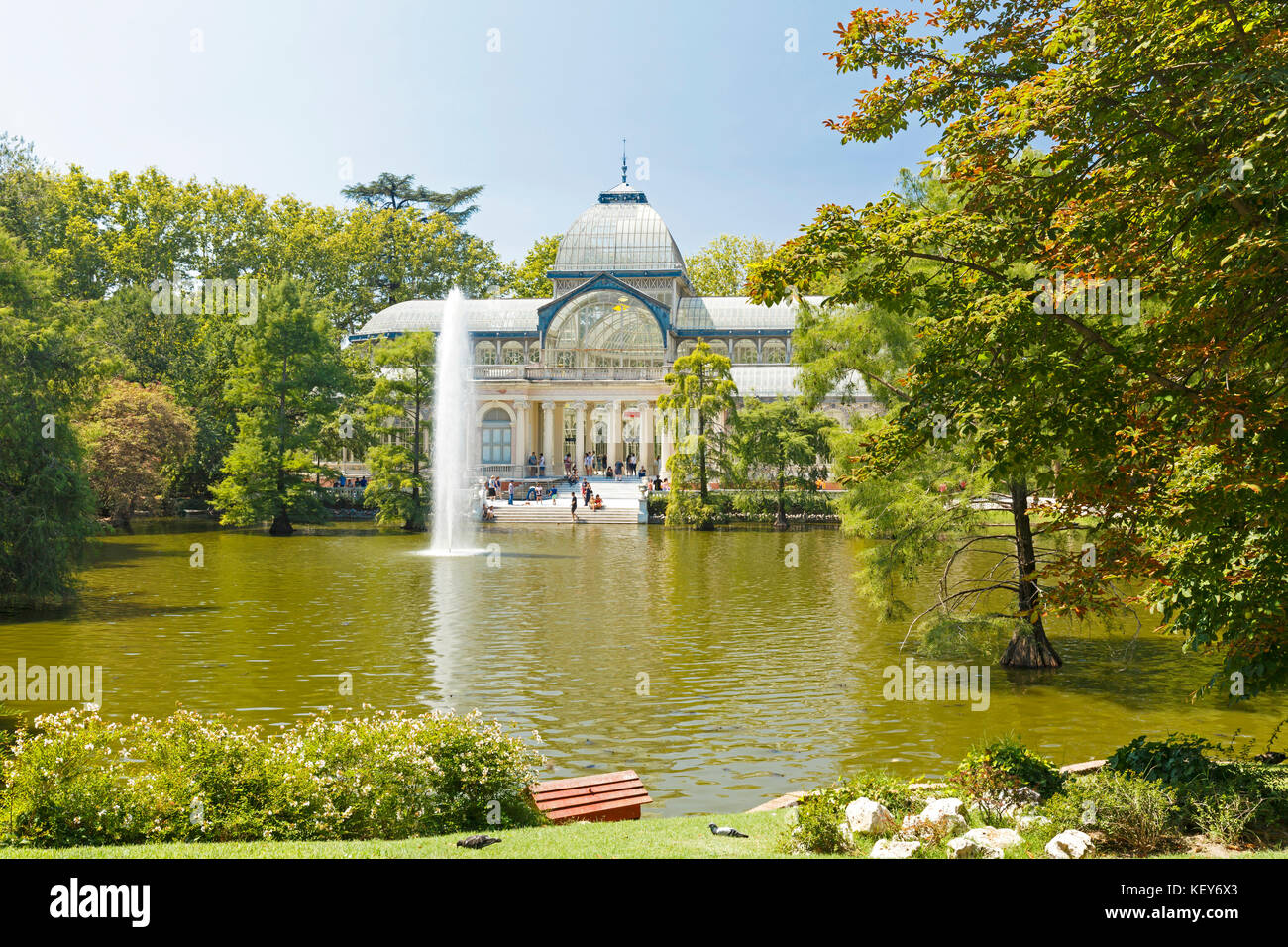 Palacio de Cristal, Parque Del Retiro, Madrid Stock Photo