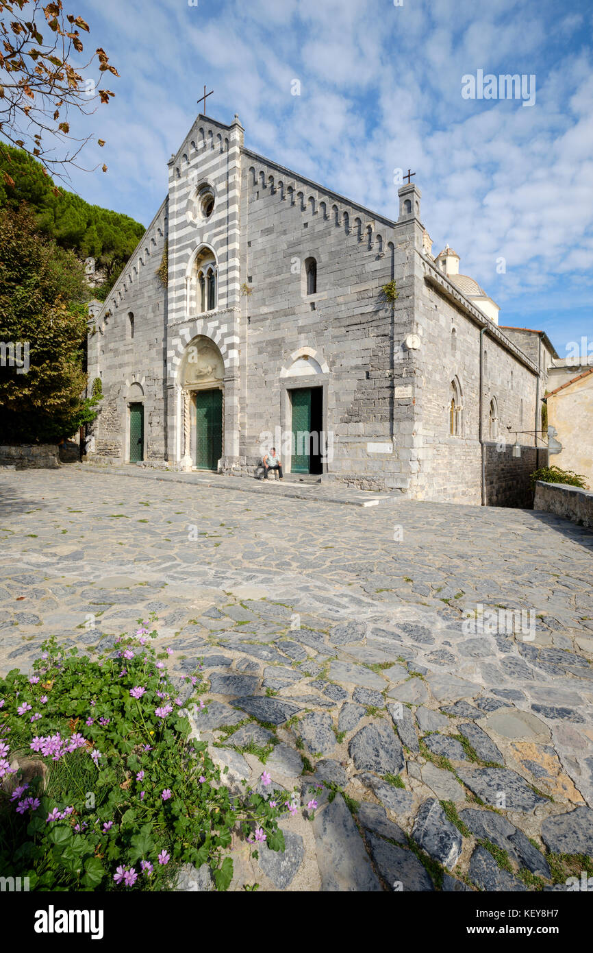 San Lorenzo Church in Porto Venere,  Liguria, Italy Stock Photo