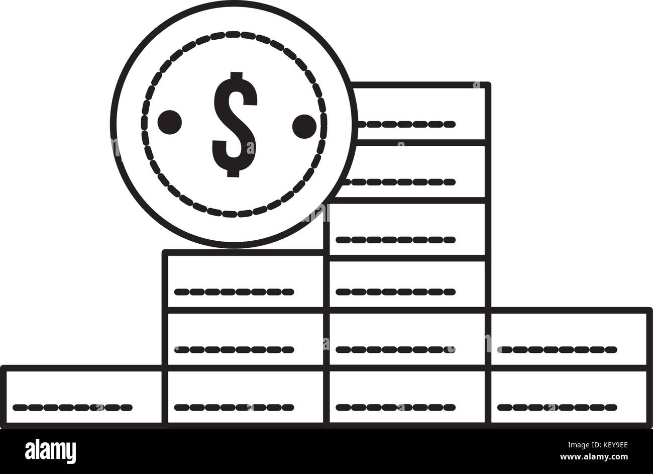 line coins currency cash money to economy Stock Vector Image & Art - Alamy