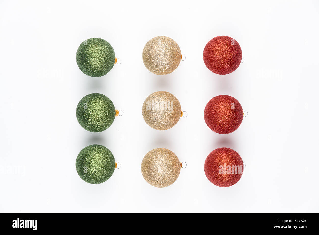 Christmas balls isolated on white background Stock Photo - Alamy