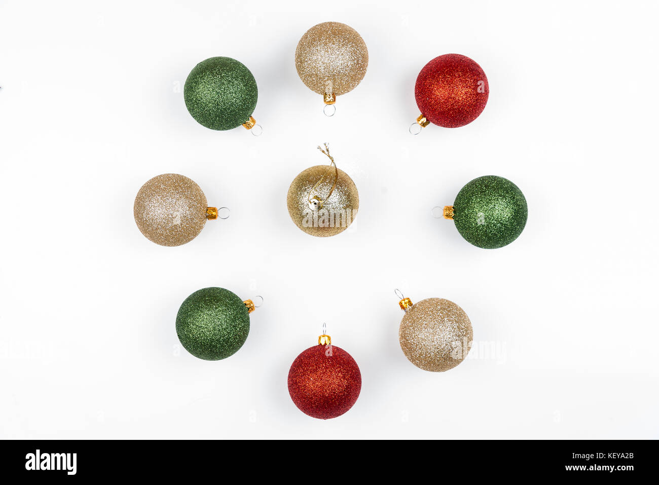 Christmas balls isolated on white background Stock Photo - Alamy