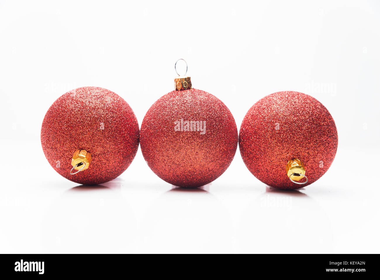 Christmas balls isolated on white background Stock Photo - Alamy