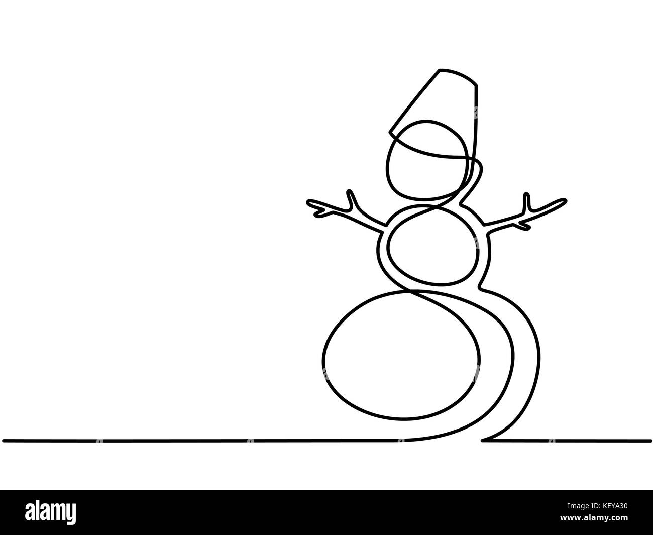 Christmas winter Snowman Stock Vector