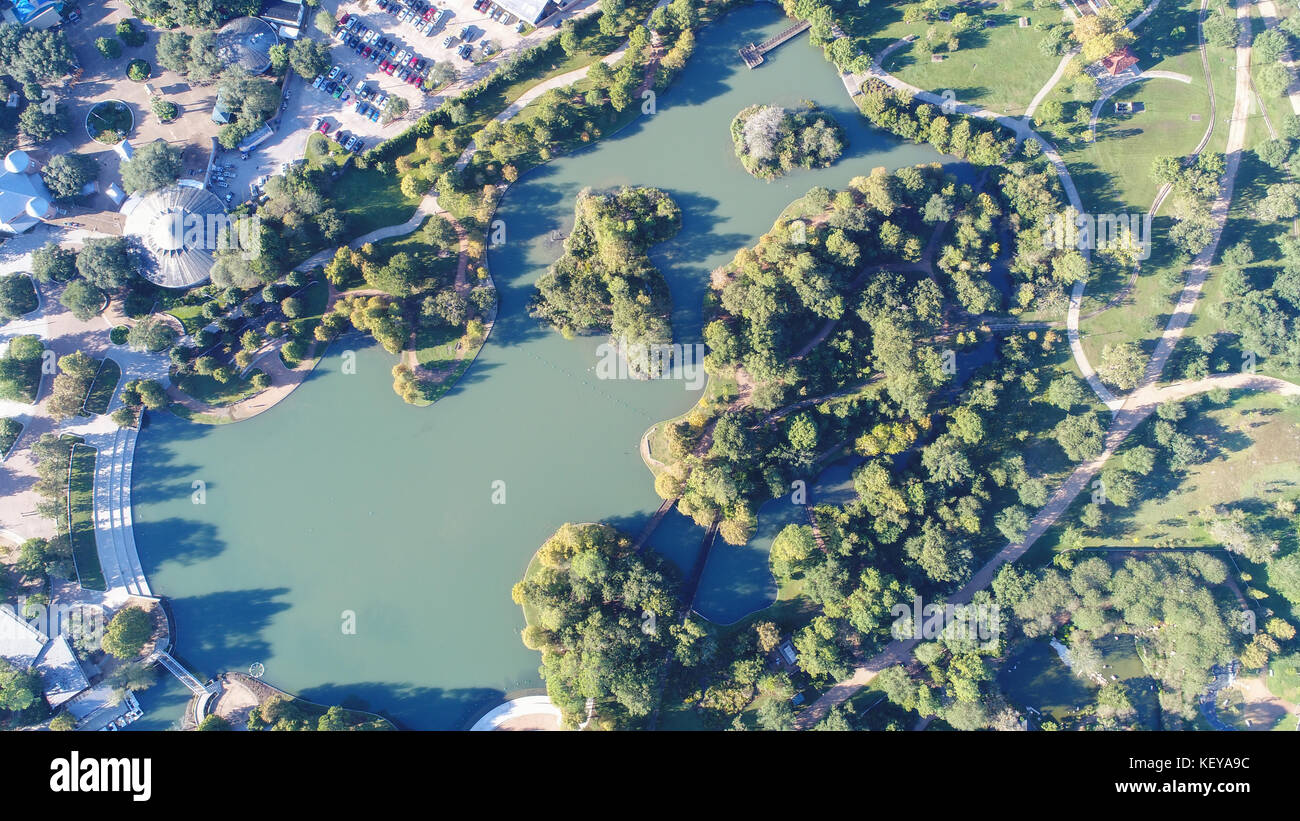 Aerial view of Herman Park near Medical center in downtown Houston, Texas Stock Photo - Alamy