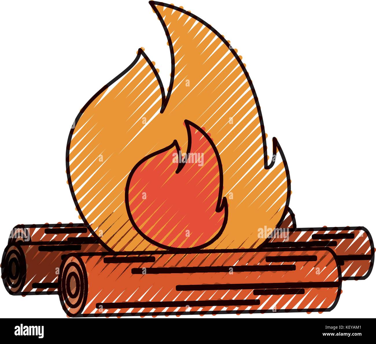 bonfire icon over white background vector illustration Stock Vector ...