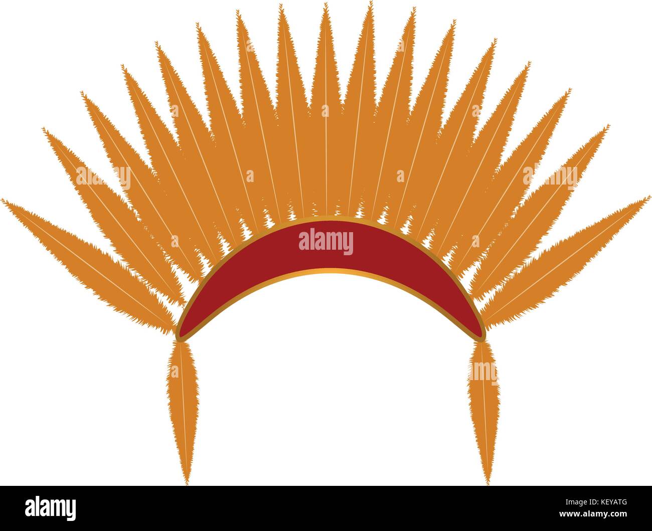 Indian hat with feathers Stock Vector Image &amp; Art - Alamy