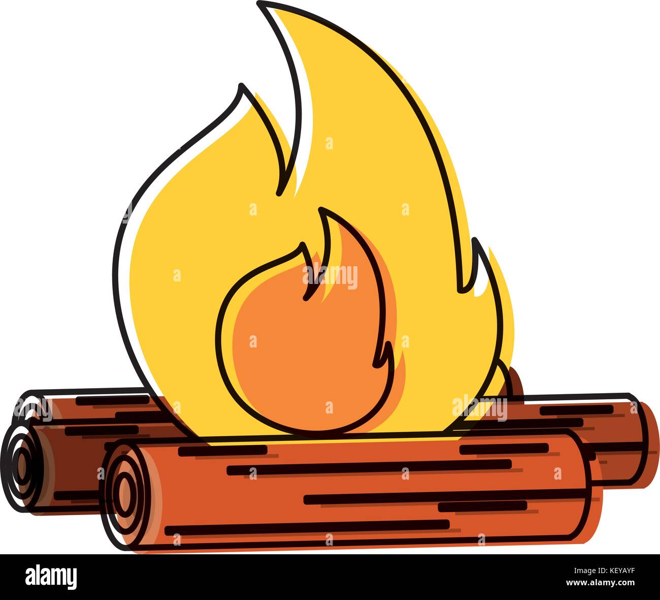 bonfire icon over white background vector illustration Stock Vector ...