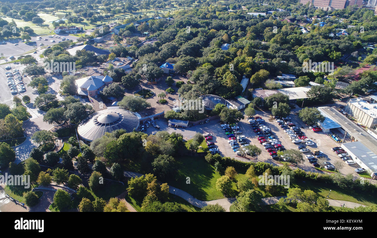 Aerial view of Houston zoo at downtown Houston, Texas Stock Photo Alamy